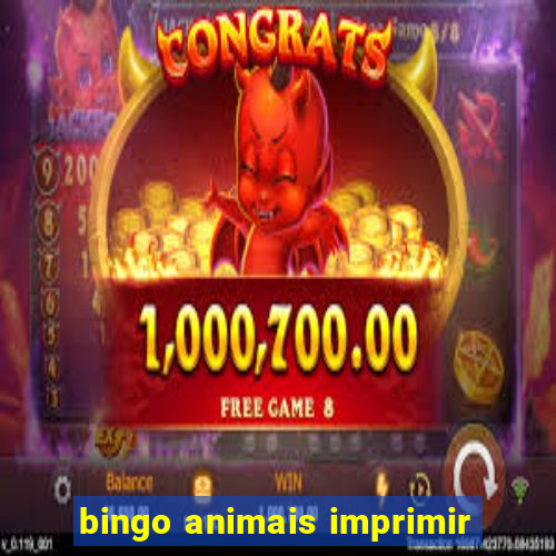 bingo animais imprimir