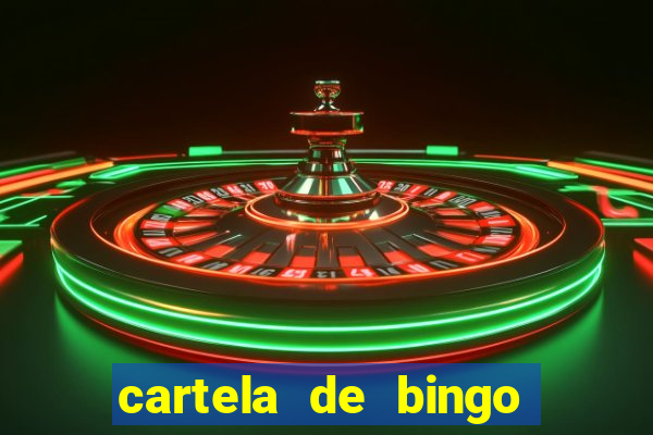 cartela de bingo pra imprimir